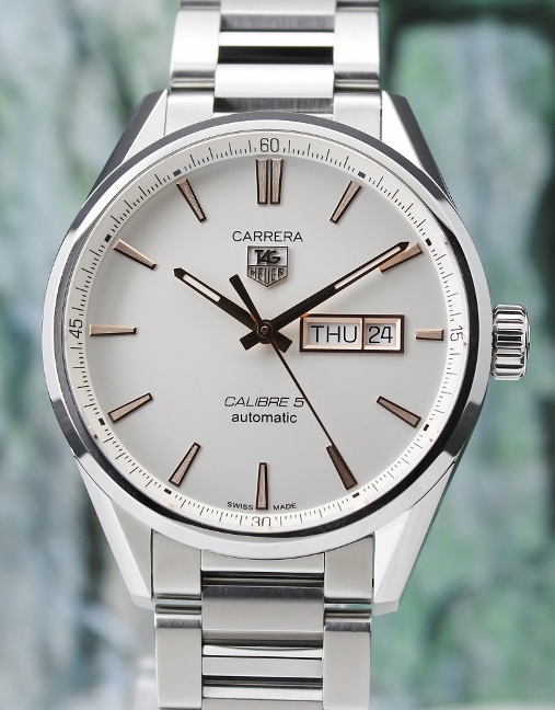 (image for) UNWORN TAG HEUER CARRERA CALIBRE 5 DAY DATE WATCH / WAR201D-0